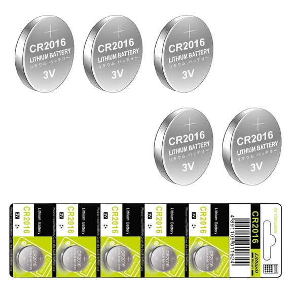 CR2016 Lithium Coin Battery, 10/5 Piece Travel Size 3V Output Cell Battery for Watches Calculators Digital Devices