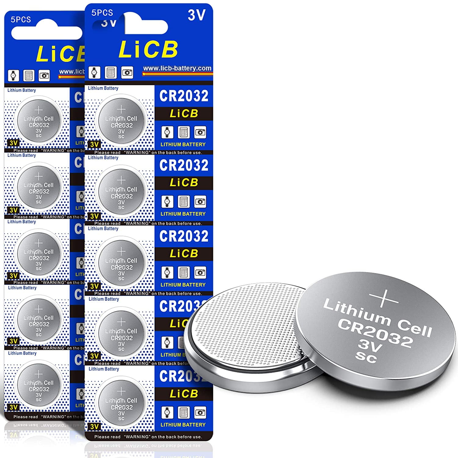 10XCR 2032 GP: Pile bouton lithium, 3 V, 220 mAh, 20,0 x 3,2 mm, lot de 10  chez reichelt elektronik
