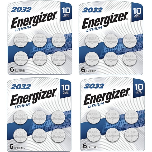 CR2032 Batteries, 3V Lithium Coin Cell 2032 Watch Battery,White (24 Count)