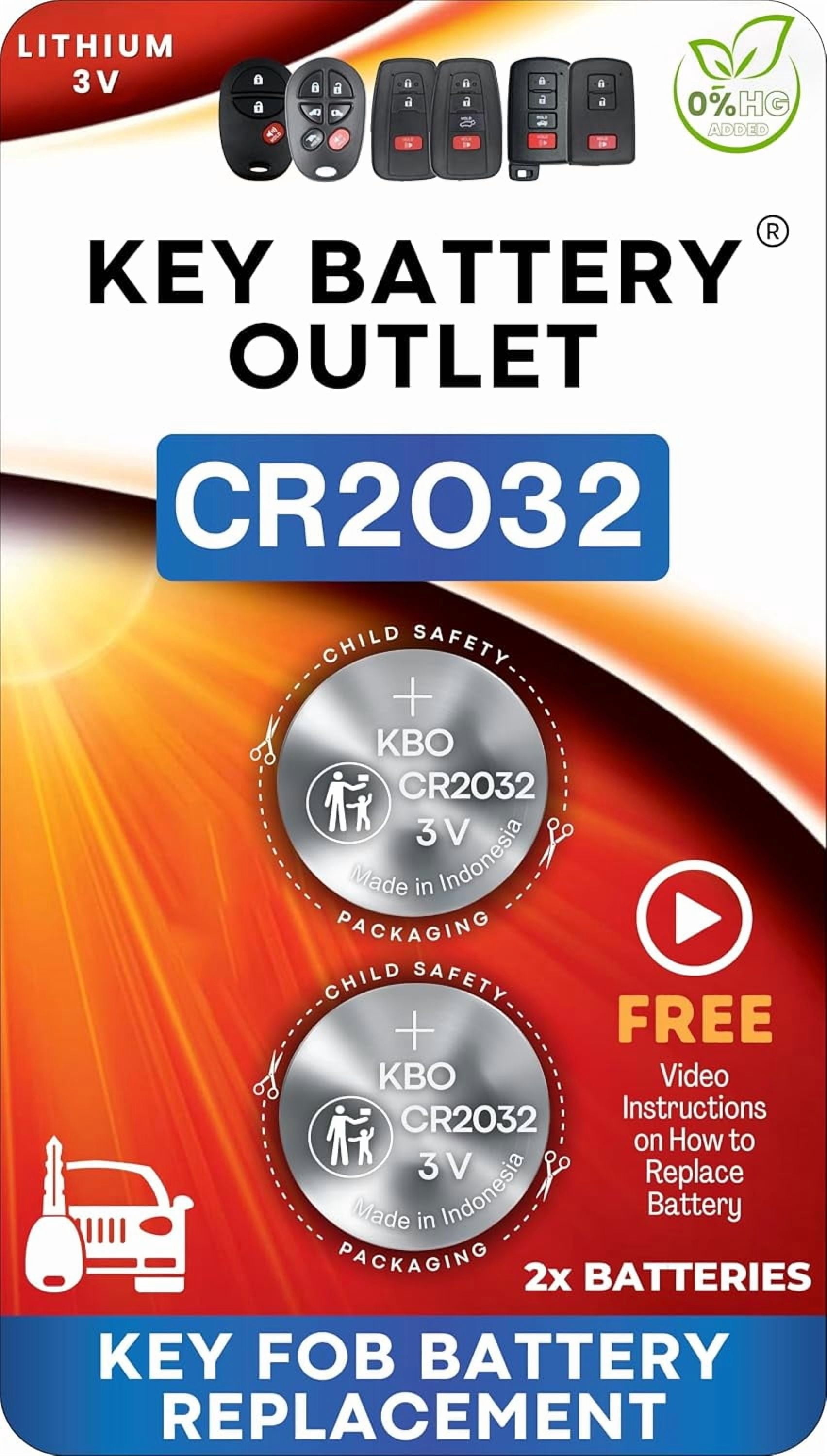CR2032 Key Fob Battery Replacement, 2pk for Key Fobs - Walmart.com