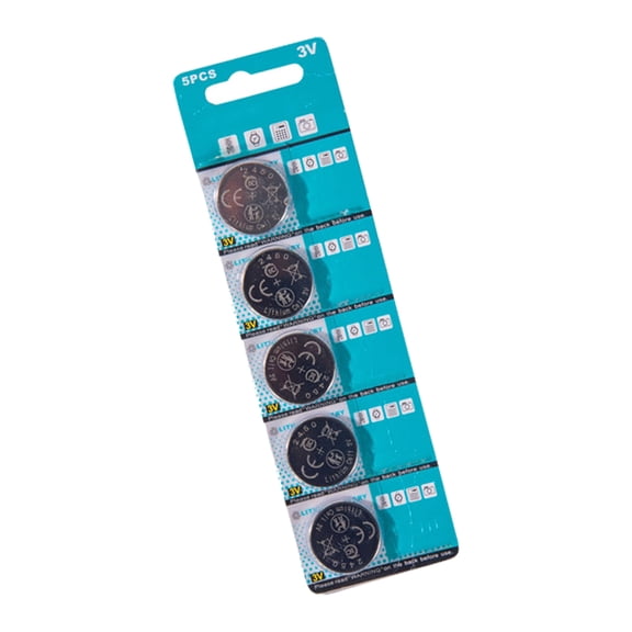 CR2450 3V Lithium Button Batteries Pack Of 5 CR2450 Batteries Perfect For LED Strips And Other Small Electronics