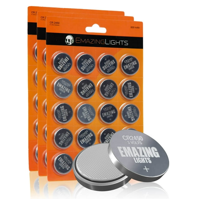 CR2450 Batteries 3V Lithium Coin Cell Battery CR 2450s (60 Pack