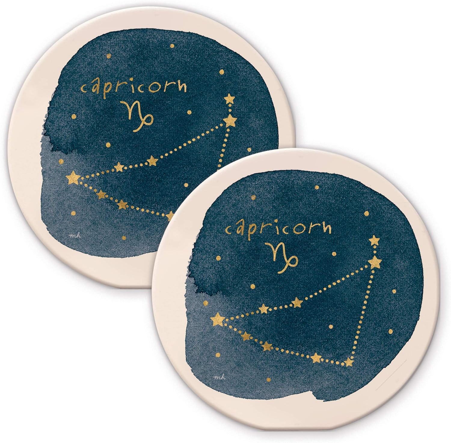 CR326 HoroscopeCapricorn Coaster 2 Pack, Standard Size, Stone