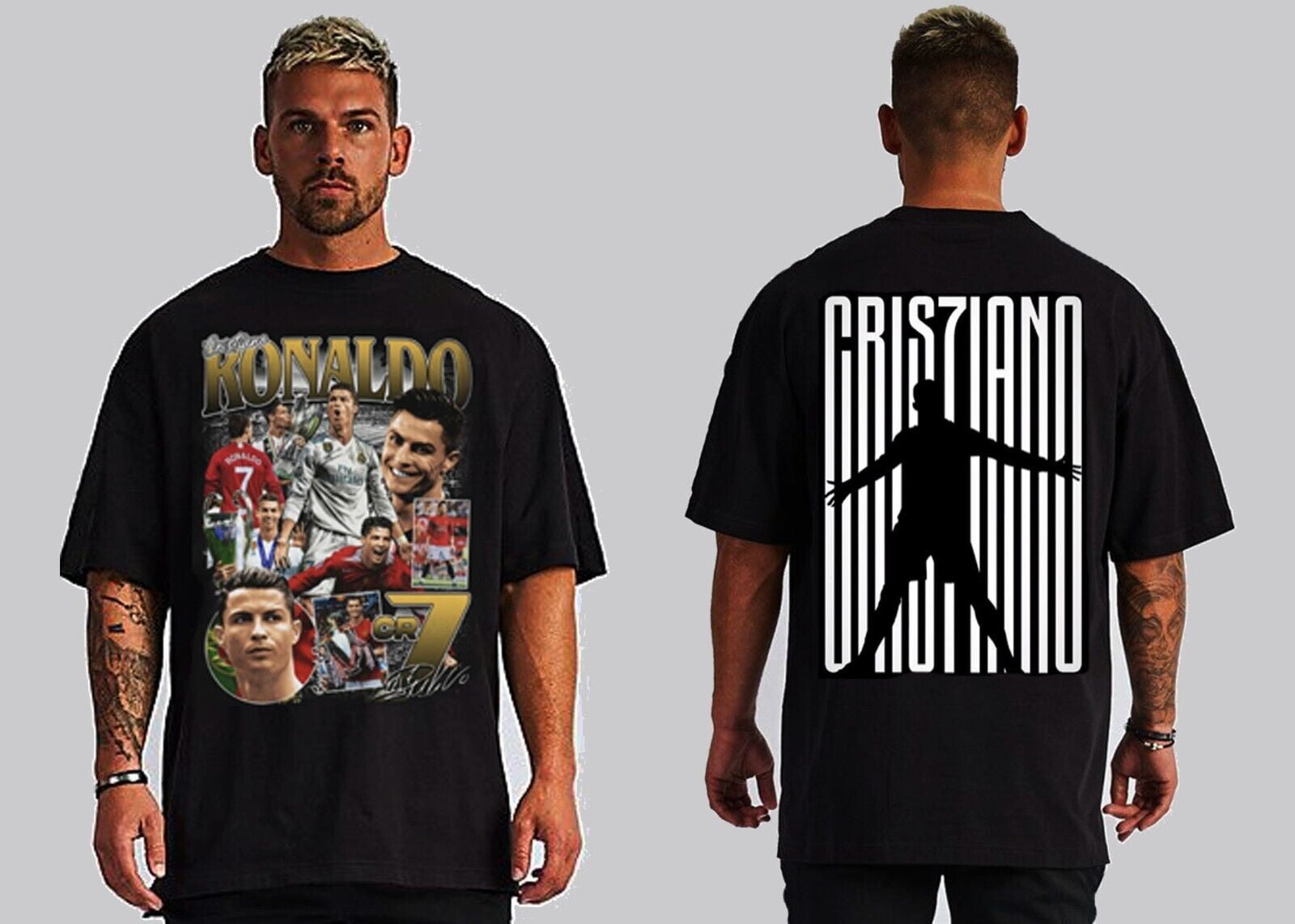 CR7 RONALDO SOCCER BLACK T SHIRTS FRONT AND BACK PRINT MEN S T SHIRTS Walmart