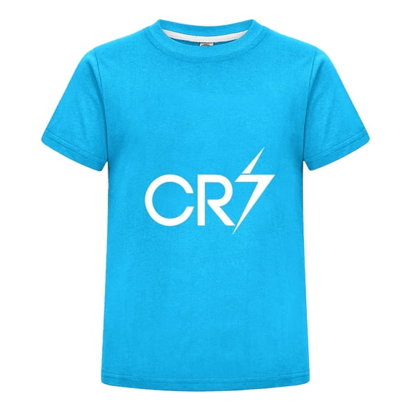 CR7 Ronaldo T-Shirt for Kids Boys Girls | Youth Soccer Fan Tee | Short Sleeve Sports Shirt | Cool Football Star Gift Top
