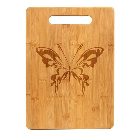 Bamboo Wood Cutting Board Tribal Butterfly