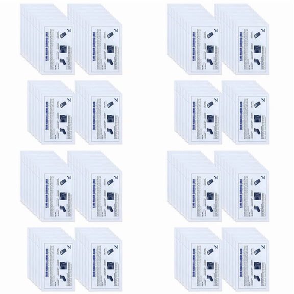 CR80 Card Reader Cleaning Cards, 200PCS Dual Side Card Reader Cleaner, POS Swipe Terminal Cleaning Cards