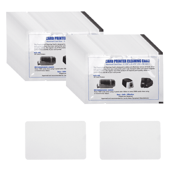 CR80 Card Reader Cleaning Cards, 50PCS Dual Side Cleaner, POS Swipe Terminal Cards