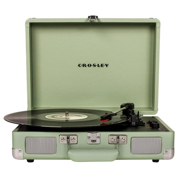 CR8005F-MT Cruiser Plus Vintage 3-Speed Bluetooth in/Out Suitcase Vinyl Record Player Turntable, Mint