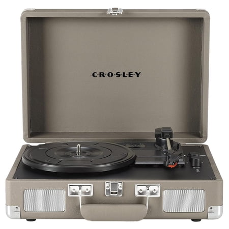 CR8005F-TE Cruiser Plus Vintage 3-Speed Bluetooth in/Out Suitcase Vinyl Record Player Turntable, Taupe