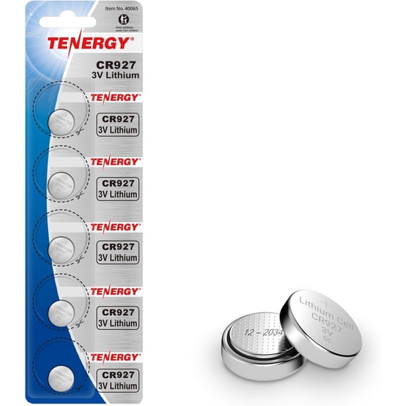 CR927 3V Lithium Button Cell Battery, for Watches, Temperature Sensors, Smart Water Bottles, Remote Controllers, 5 Count