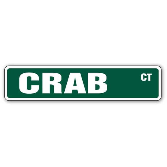 CRAB Street Sign seafood decor pot ocean sea | Indoor/Outdoor | 36" Wide