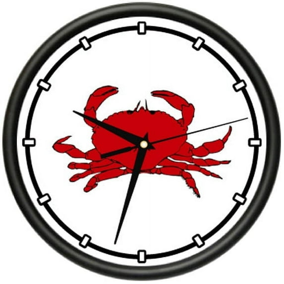 CRAB Wall Clock fisherman crabs seafood restaurant crustaceans gag gift