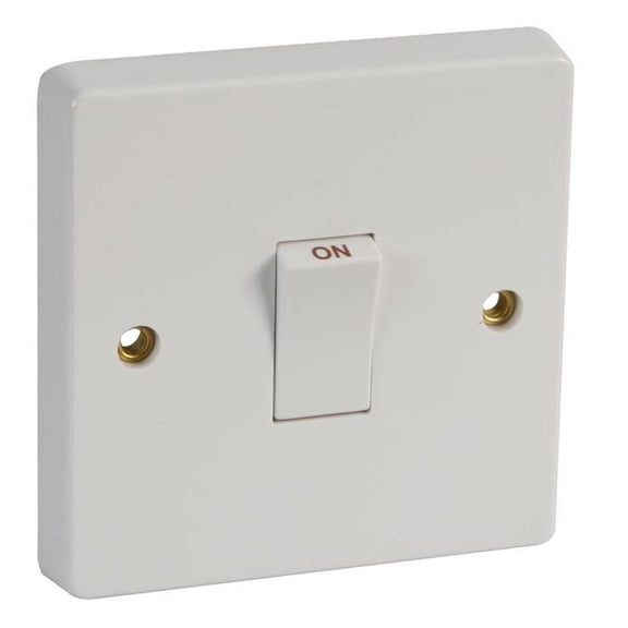 CRABTREE - 1 Gang 20A DP Control Switch, White
