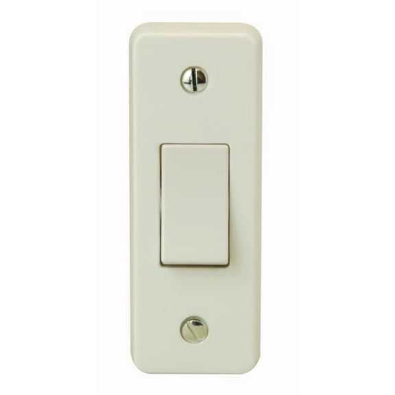 CRABTREE - 10AX 1 Gang 2 Way SP Architrave Switch, White