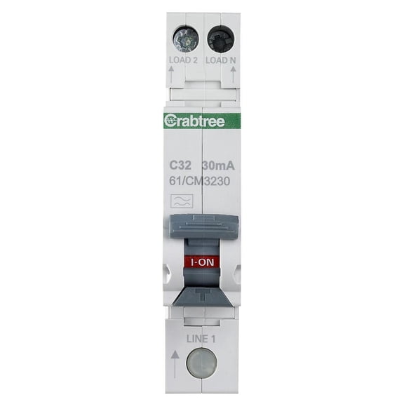 CRABTREE - 32A 30mA RCBO single module C Curve