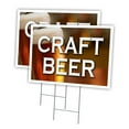 thumbnail image 1 of CRAFT BEER 2 Pack Of 12" x 16" Yard Sign & Stake | Advertise Your Business | Stake Included Image On Both Sides | Made in The USA, 1 of 3