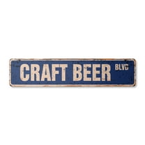 CRAFT BEER Vintage Aluminum Street Sign brewery beer cold barrel keg rustic metal tin | Indoor/Outdoor |  18" Wide