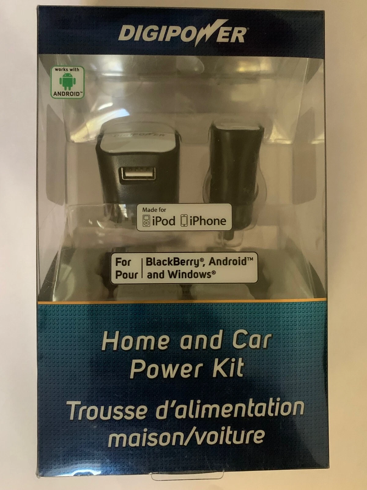 CRAFT- Digipower Home And Car Power Kit For Ipod And Iphone Black And White