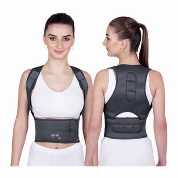 Craft's Care Posture Corrector Magnetic - Therapy Shoulder Belt, Lower and Upper Back Pain Relief, Medium 32-36 IN
