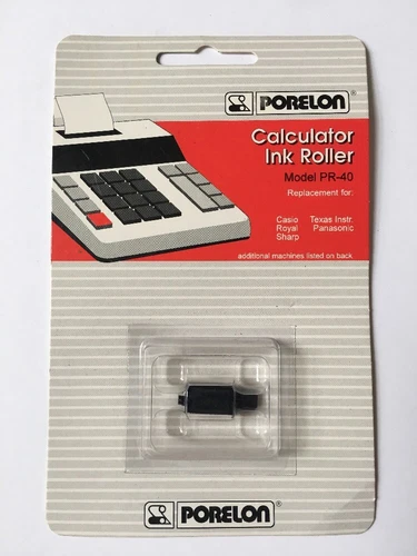 CRAFT- Vtg 1995 Porelon Calculator Ink Roller Model Pr-40 Usa Made Casio Texas Royal Et