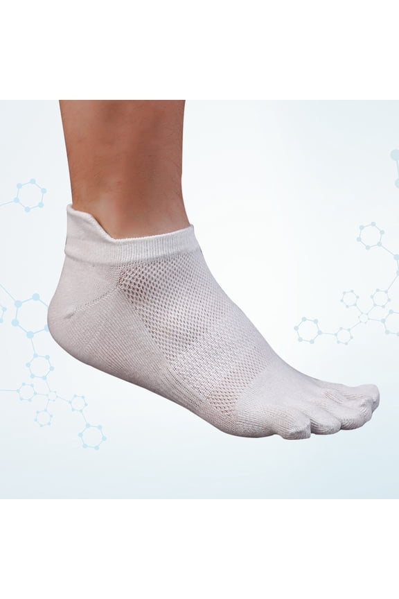 1 Pair Mens Low Socks Moisture Wicking Quick Drying Breathable Anti Friction White Cotton For Running