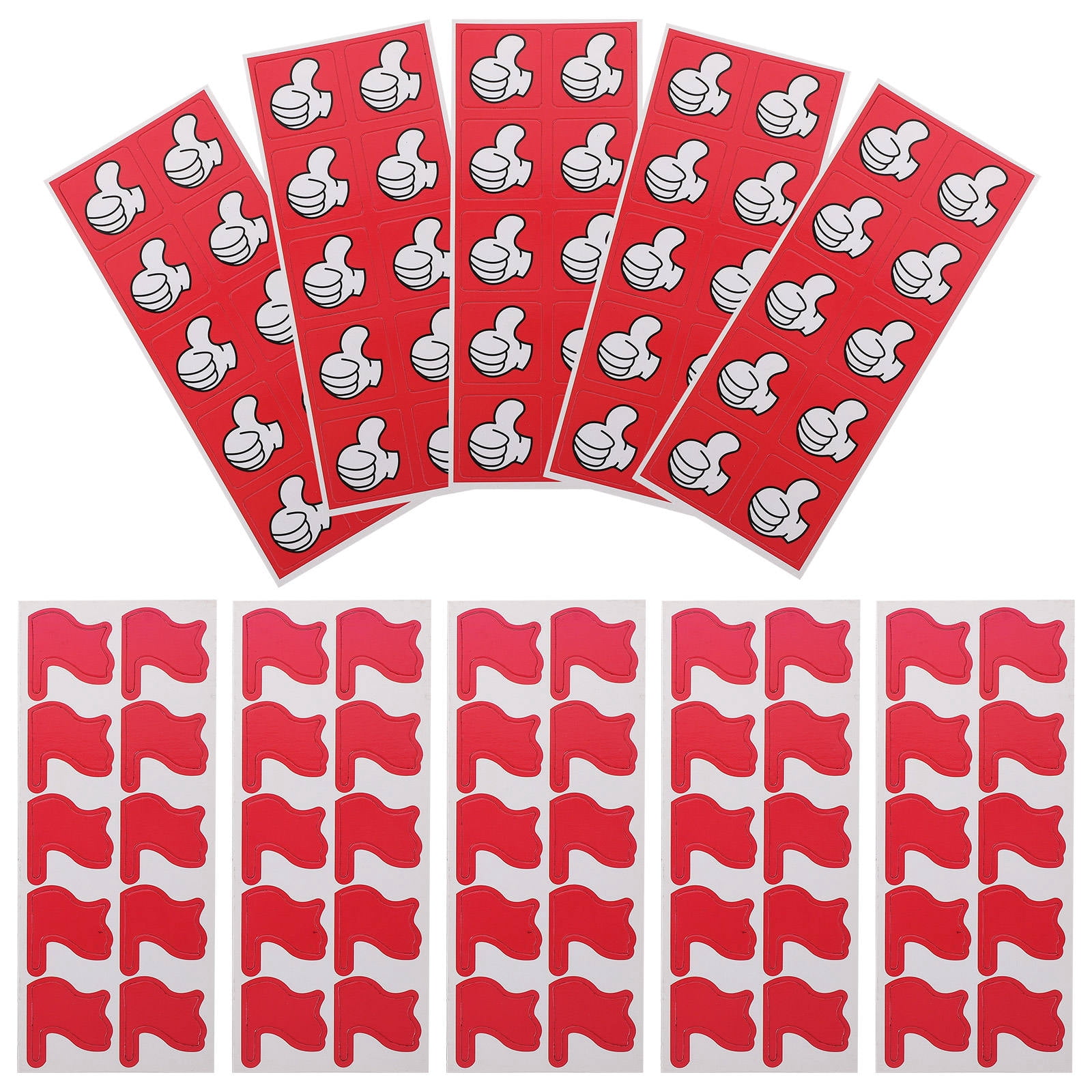 CRAFTHROU 10 Sheets Magnetic Stickers Red Flag Shape Erasable for Home ...