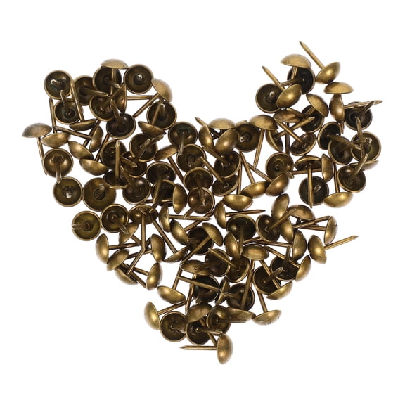 CRAFTHROU 100Pcs Classic Furniture Pins Metal Push Pins for Home Decoration and Pin