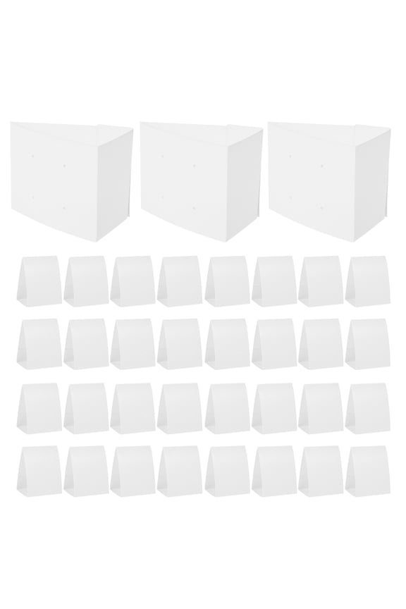 100Pcs White Small Earring Holder for Jewelry Makers Simple Design
