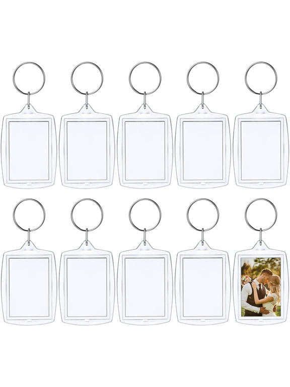 10Pack Clear Picture Frame Keychain Tiny Photo Holder Keychain Gifting Occasions Family