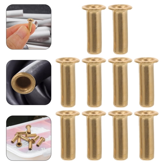 CRAFTHROU 10Pcs Copper Crimp Fittings for Oil Lines and Hydraulic Systems with Versatile Design