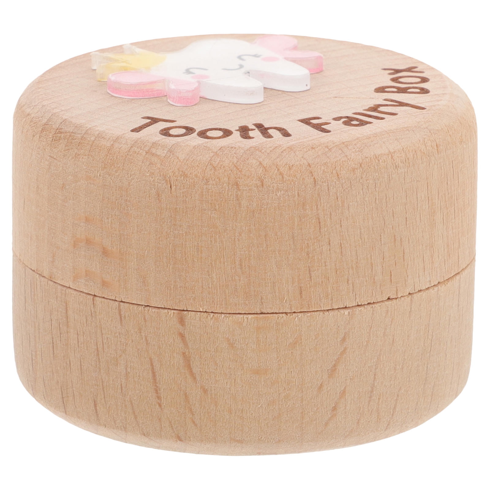 CRAFTHROU Children Tooth Storage Box Natural Wood Color Wood 1Pcs 1 ...