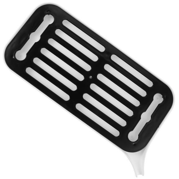 CRAFTHROU 1Pack Dish Drain Tray White Gray Minimalist Rectangle dish draining board