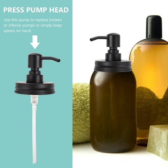 CRAFTHROU 1Pack Elegant Black Stainless Steel Foam Soap Pump Replacement for Kitchen Use 7.2in