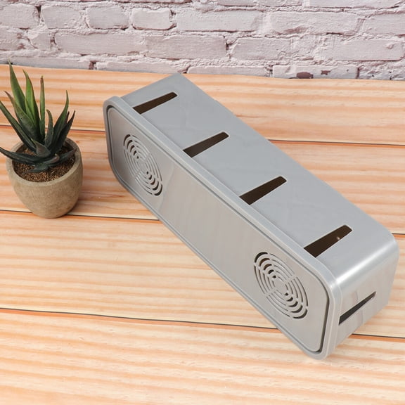 CRAFTHROU 1Pack Grey Plug Socket Safety Box for Home Office Use Cable Management
