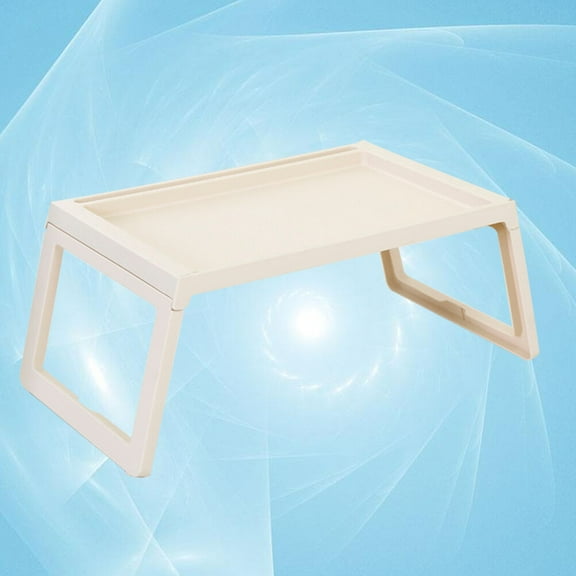 CRAFTHROU 1Pack Laptop Holder for Bed Table Beige 26.8x14.1x10.8in Compact Design