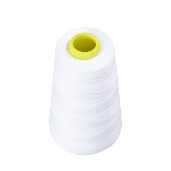 CRAFTHROU sewing thread reels Sewing Thread Polyester 1Pack for Upholstery Beading White