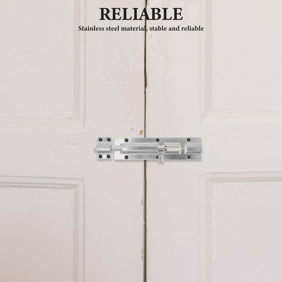 CRAFTHROU 1Pack Silver Slide Lock for Cabinets 6 Inches