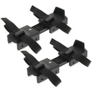 CRAFTHROU Crafthrou Black Plastic Ice Skates for Toddlers with Adjustable Straps