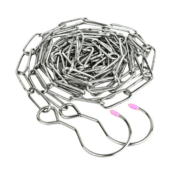 CRAFTHROU 1Pcs Hanging Chain Hook Silver for Travel 200Cm