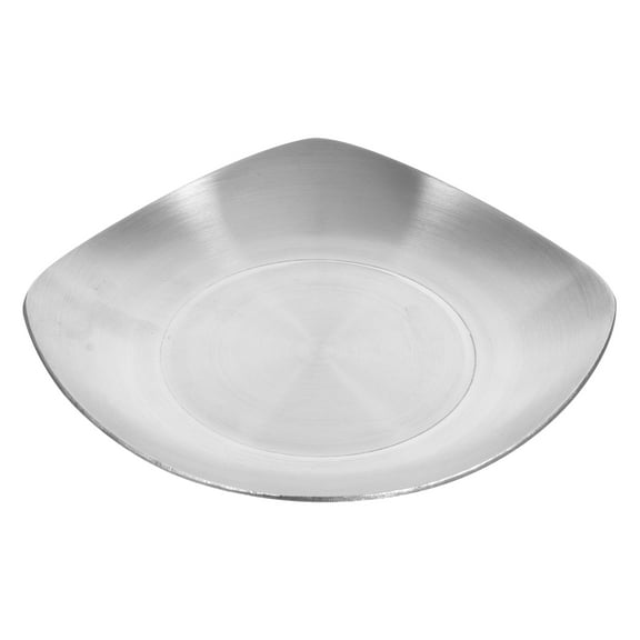 CRAFTHROU 1Pcs Sauce Dipping Plate 10.5X9.5CM 304 Stainless Steel for Dining Table