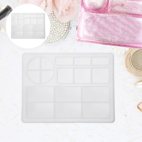 CRAFTHROU 1Pcs Tray Molds For Epoxy Resin Casting White Silicone With Rectangular Shape And Mirror Finish