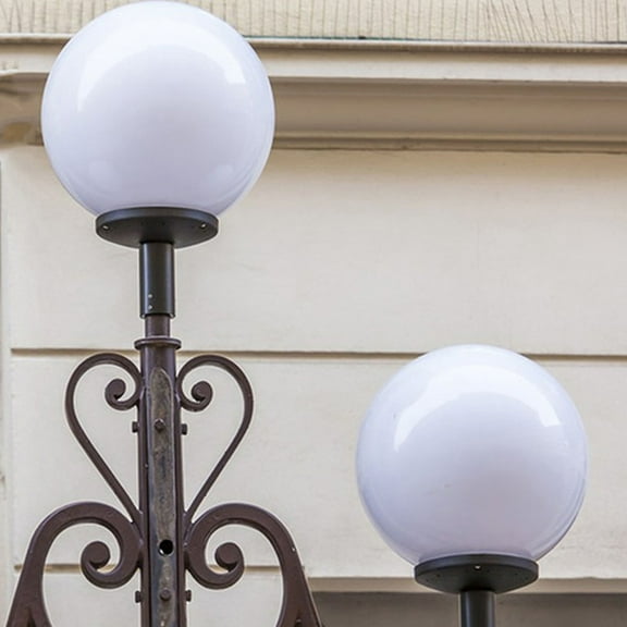 CRAFTHROU 1Pcs White Lamp Shade for Elegant and Functional Outdoor Spherical Lamps 11.8x9.8x3.7in