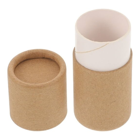 CRAFTHROU 1Set Cardboard Tubes With Lids Essential Oil Box 2.87X1.18X1.18In Khaki Color For Storage