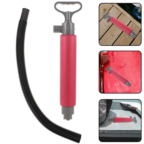 CRAFTHROU Crafthrou Red Plastic Hand Bilge Pump for Kayak Water Removal