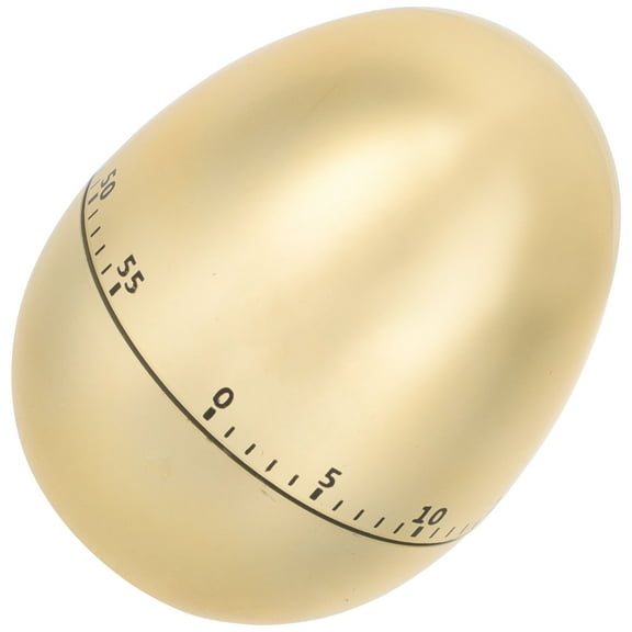 CRAFTHROU 1Set Golden ABS Iron Egg-Shape Timer for Home Users and Teachers Time Reminding Mechanical Countdown