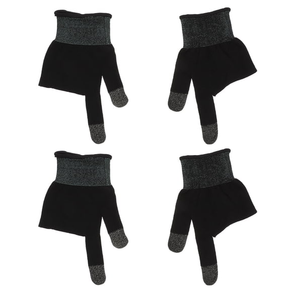 CRAFTHROU Men's Knit Gloves Game Gloves Carbon Fiber 2 Pairs