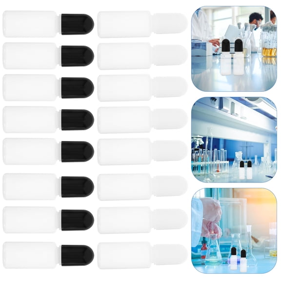 CRAFTHROU 20Pcs Dropper Bottles Small Oil Bottles 10ml White For Traveling