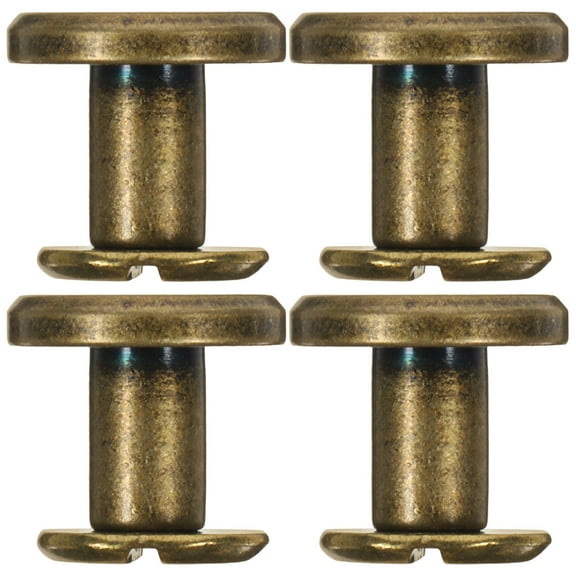 CRAFTHROU 20Pcs Stud Button for Leather Crafts in Zinc Alloy with Round Shape