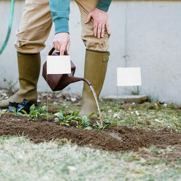 CRAFTHROU 25Pcs Small Flags on Sticks for Agricultural Surveys and Property Line Marking